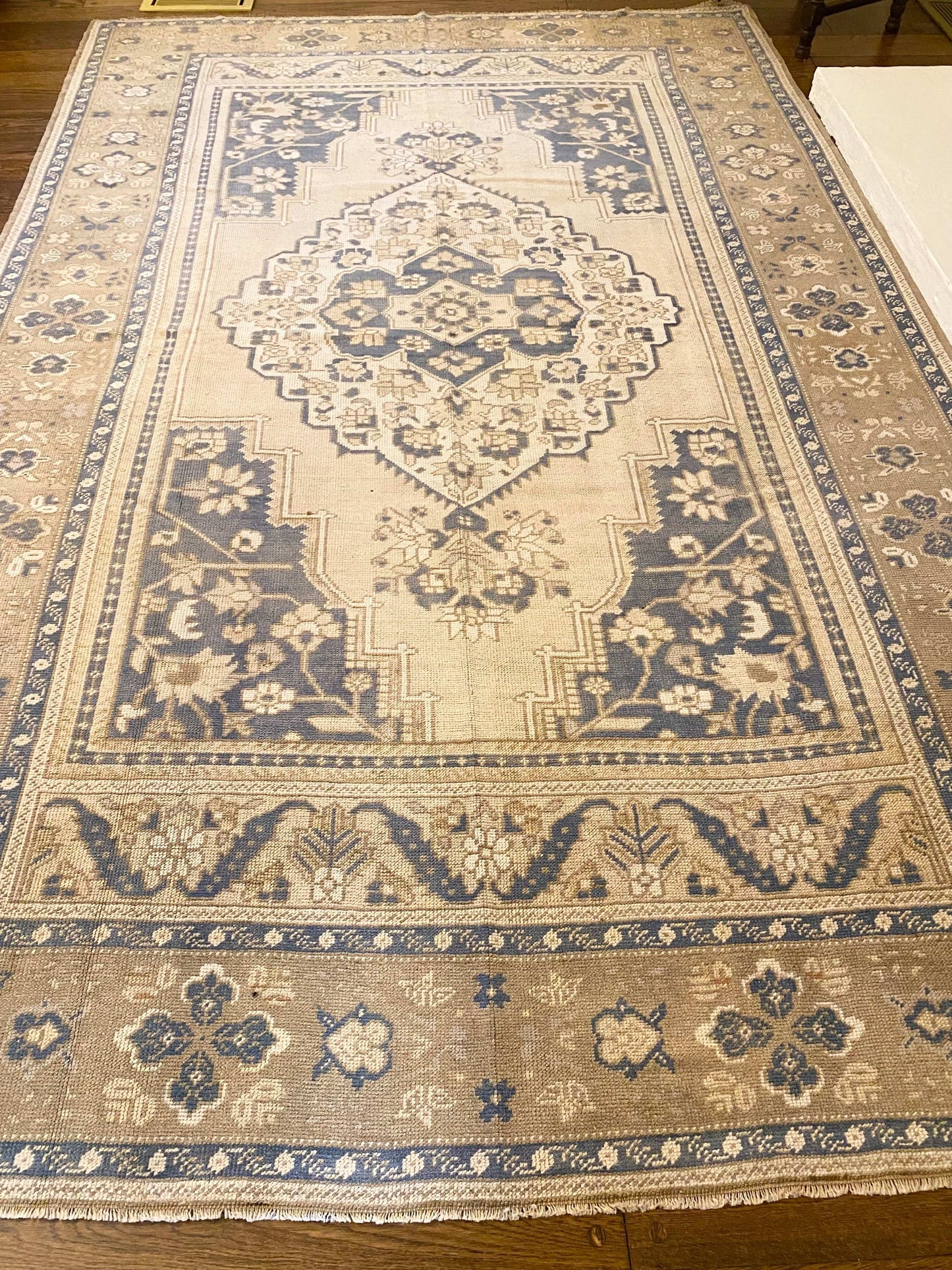 6’9”x10’7’ Vintage Oushak larger Area Rug