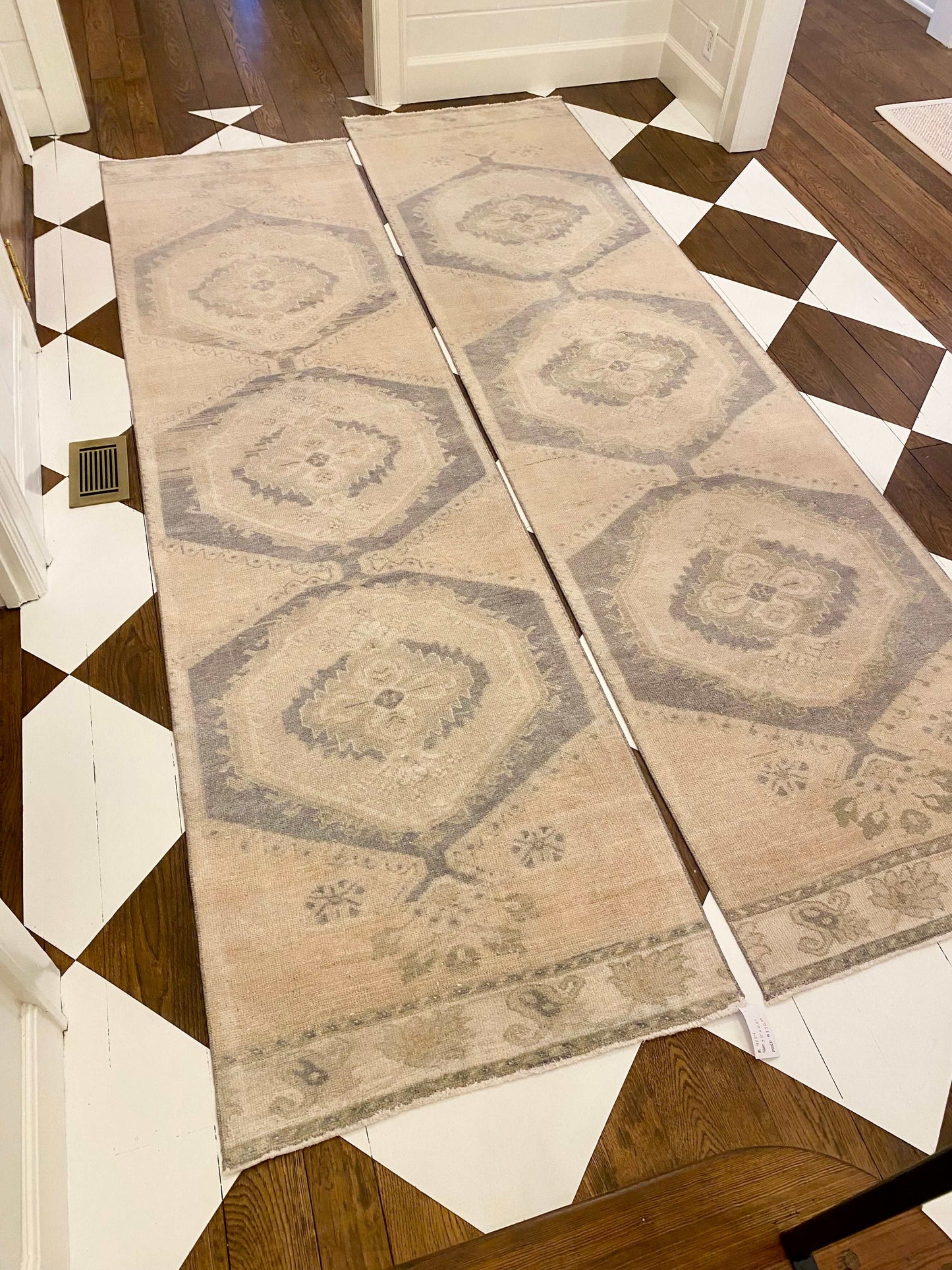 2 of 2 Matching Oushak Runner