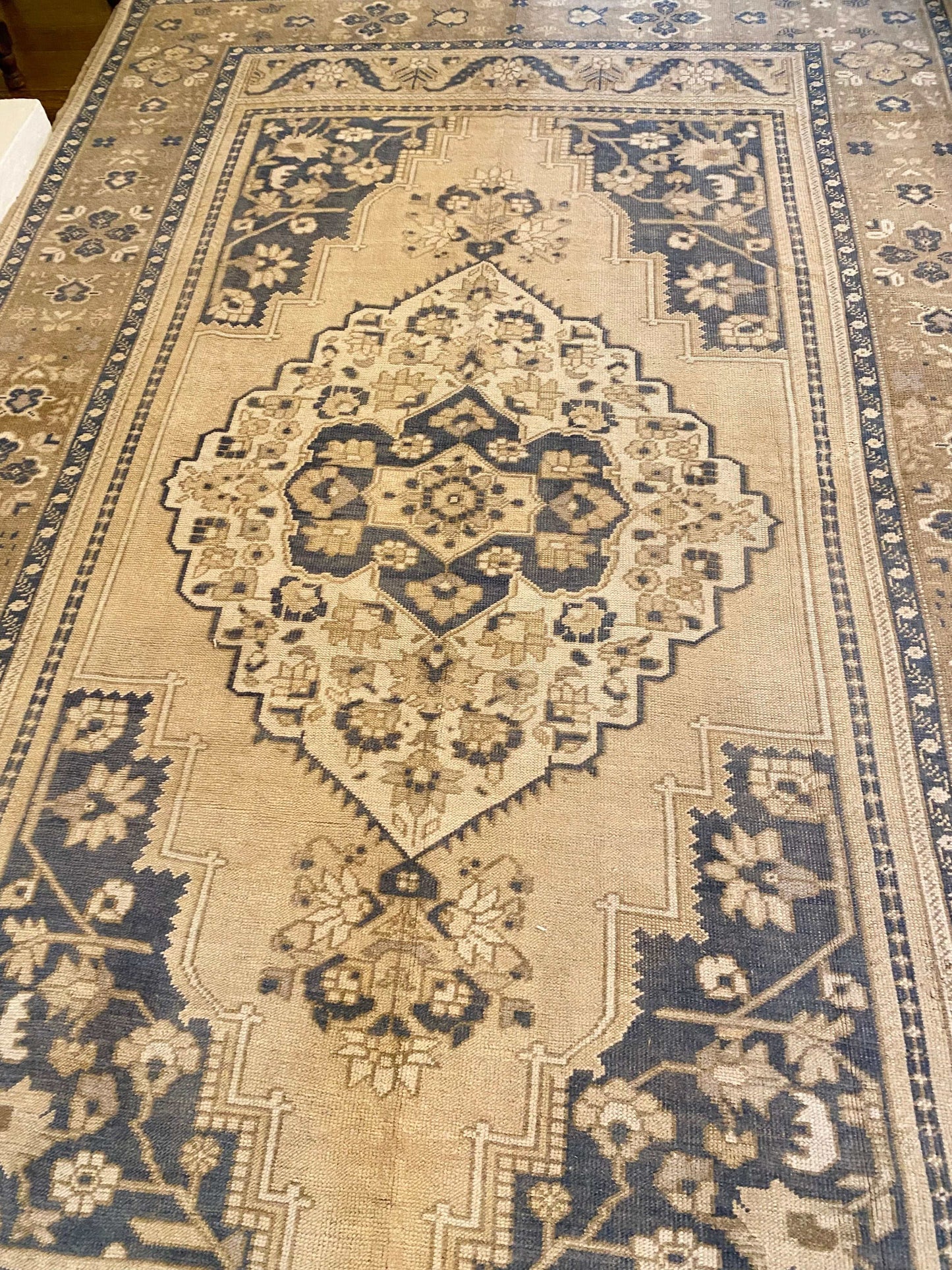 6’9”x10’7’ Vintage Oushak larger Area Rug