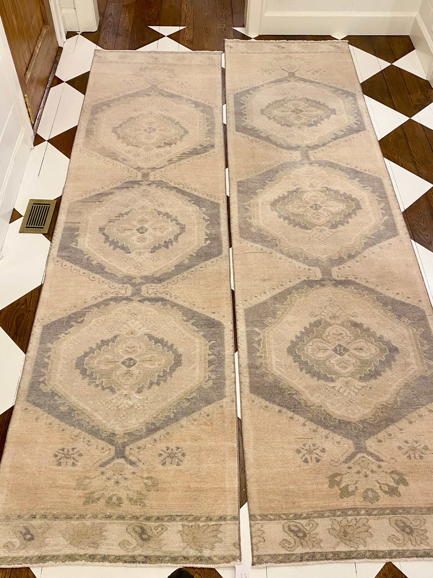 2 of 2 Matching Oushak Runner