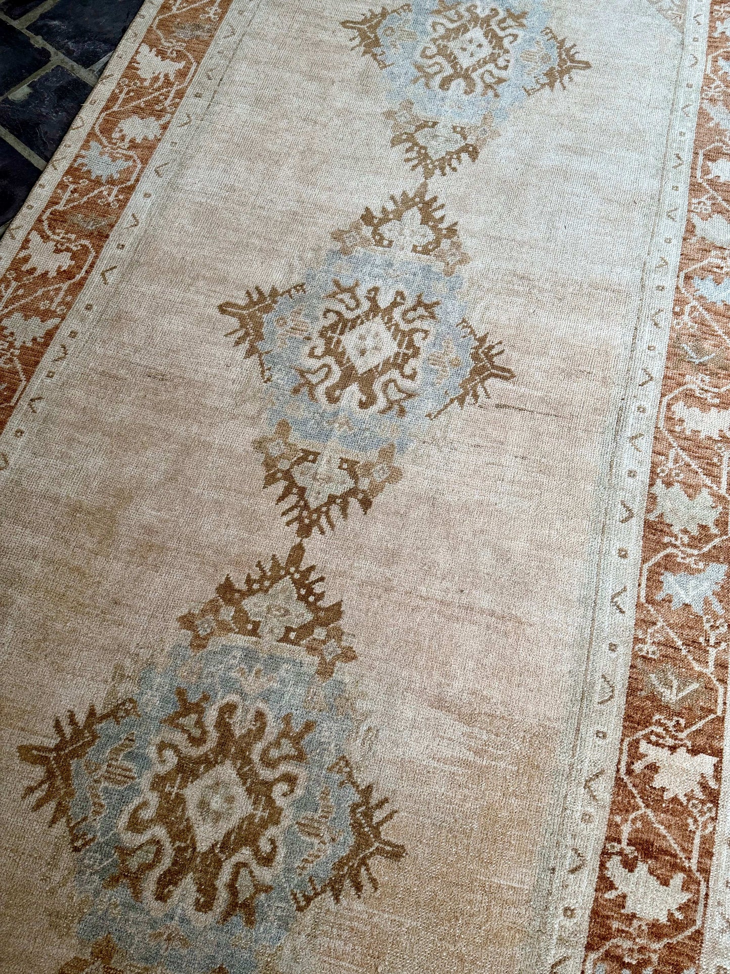 4’9”x10’10” Vintage Oushak Gallery Runner