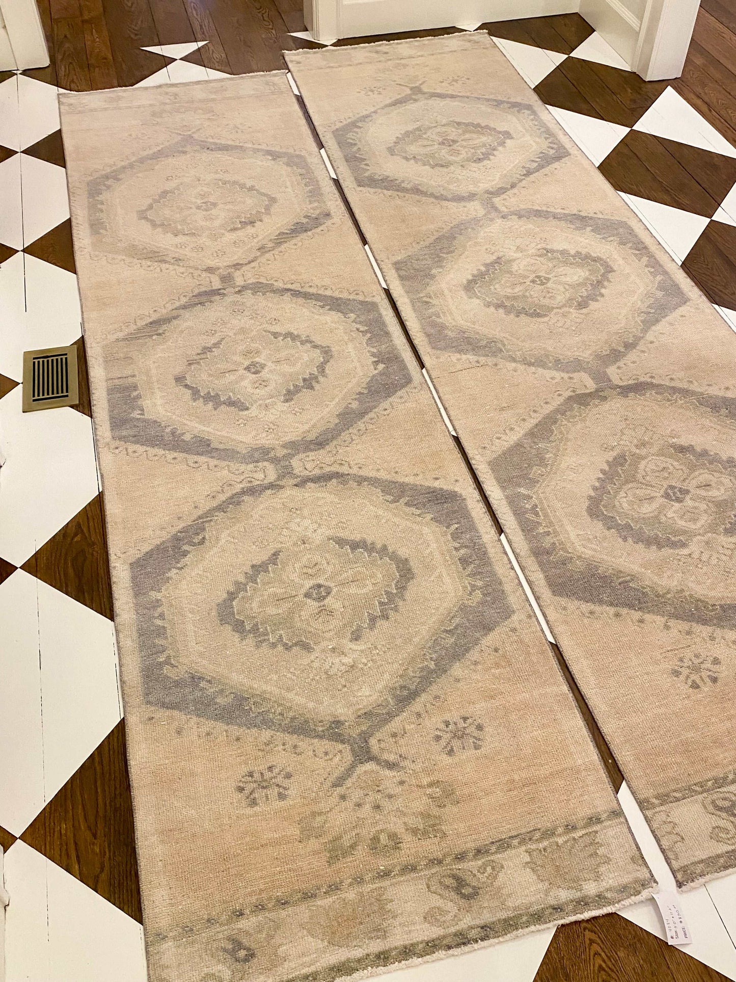 2 of 2 Matching Oushak Runner