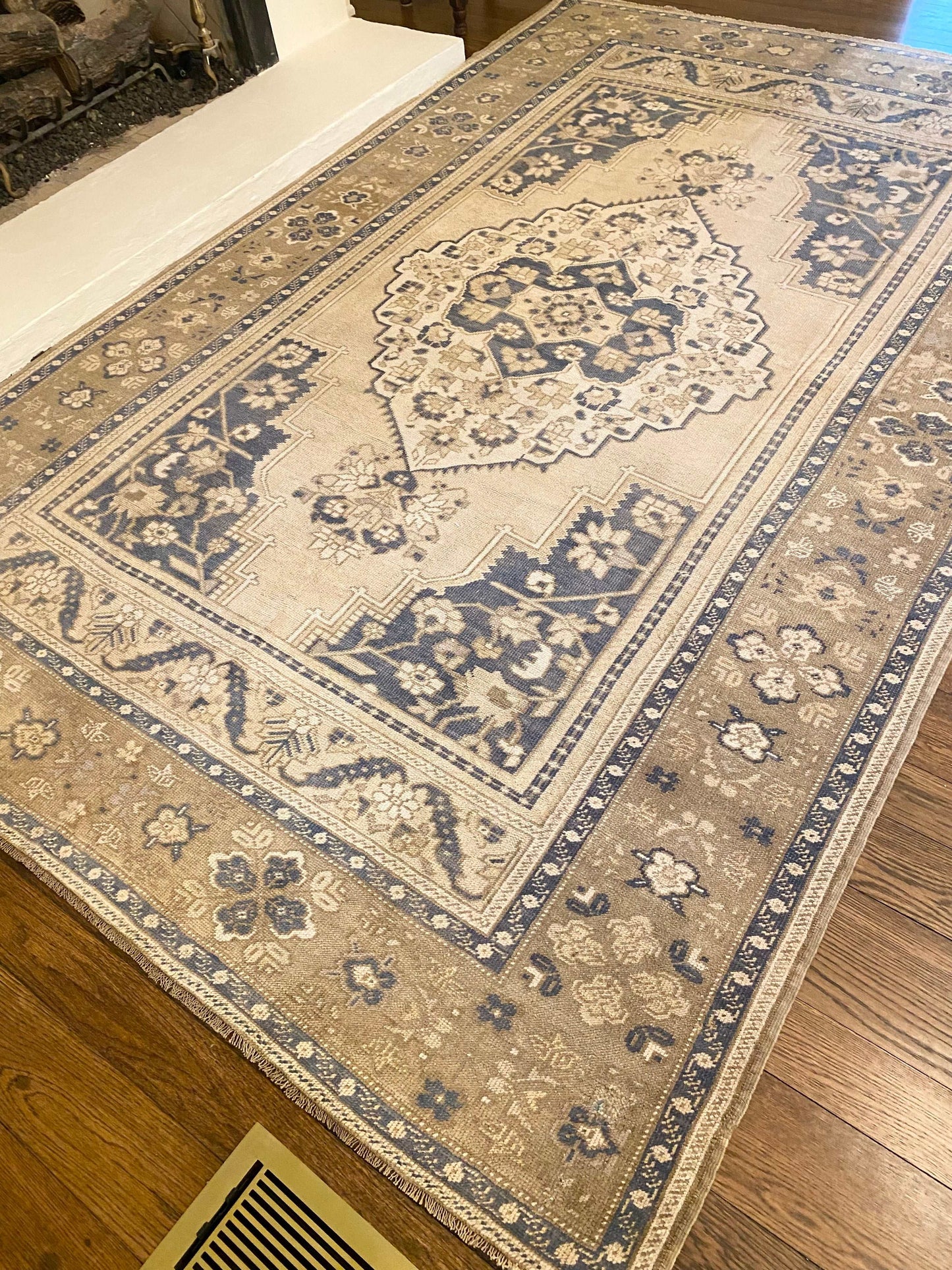 6’9”x10’7’ Vintage Oushak larger Area Rug