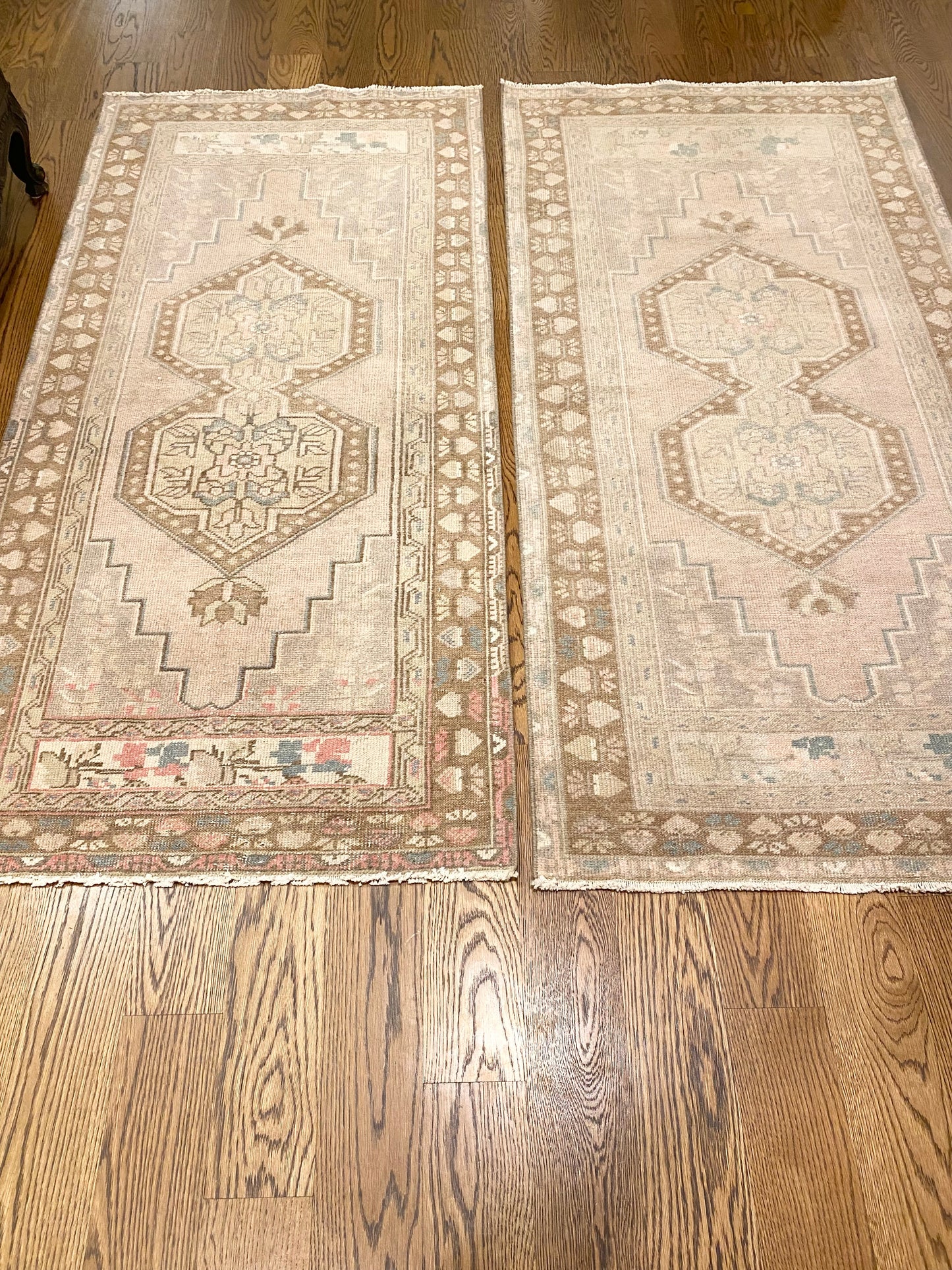 1 of 2 Matching Oushak Area Rugs 2'11" x 6'4"