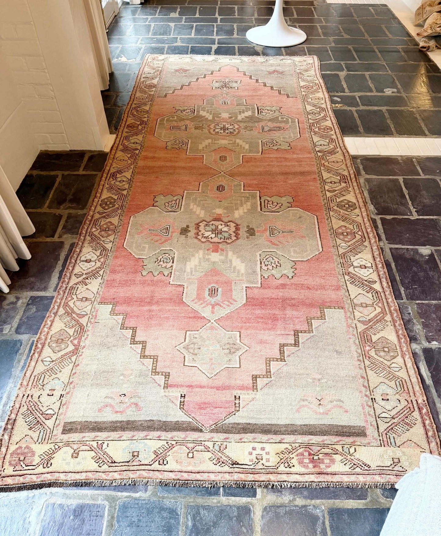 4’11”x11’7” Vintage Oushak Gallery Runner