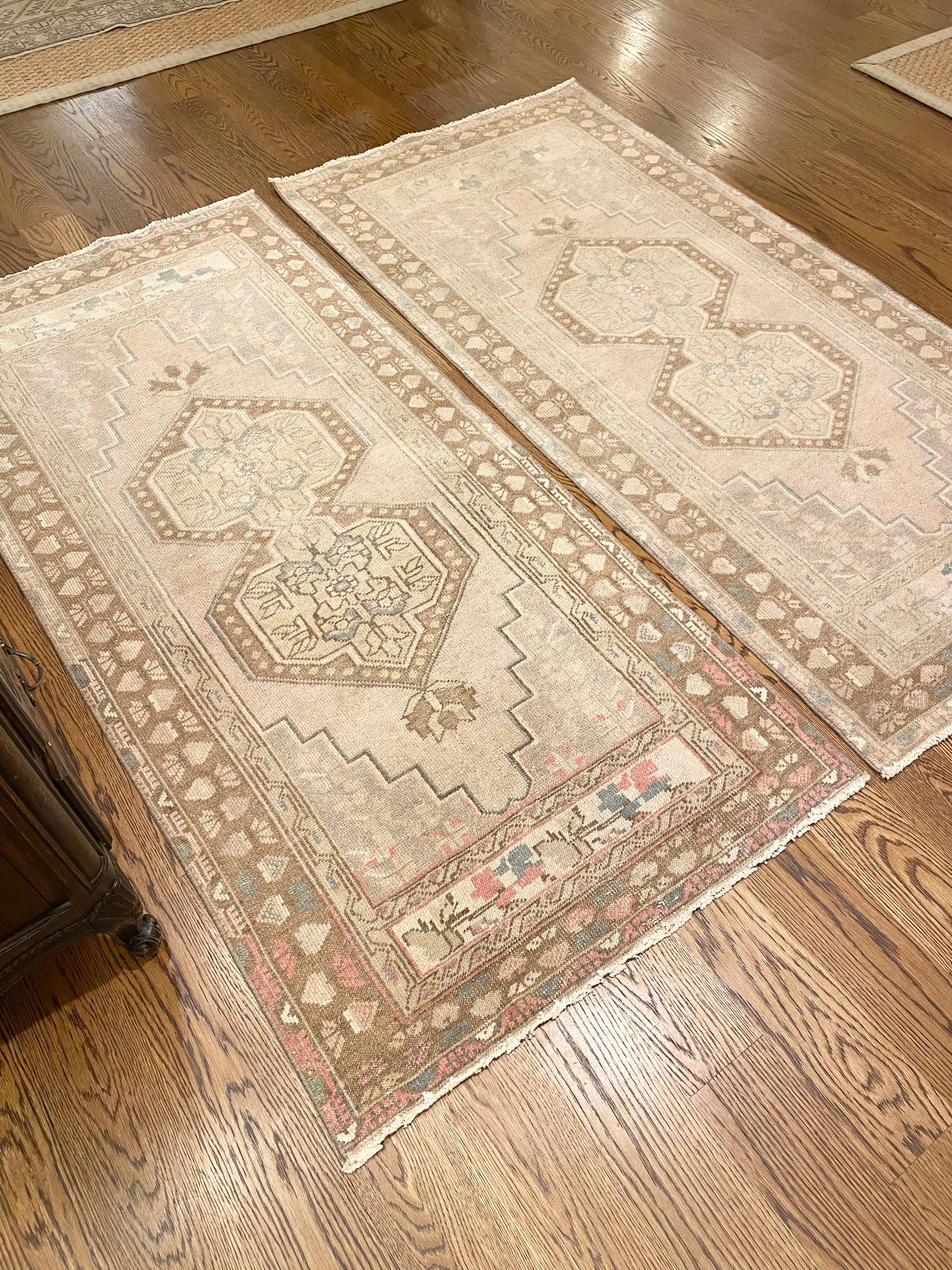 1 of 2 Matching Oushak Area Rugs 2'11" x 6'4"