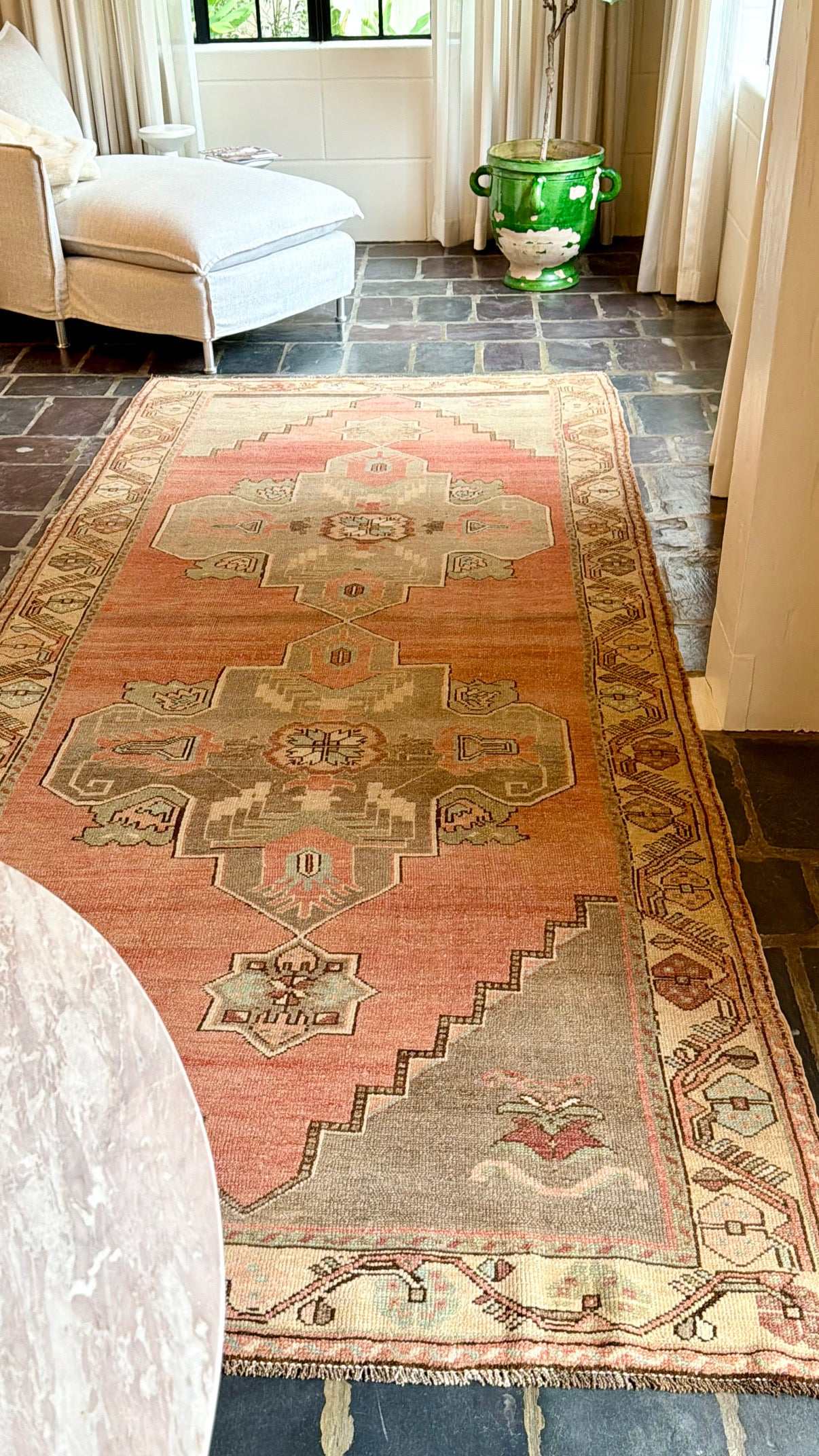 4’11”x11’7” Vintage Oushak Gallery Runner