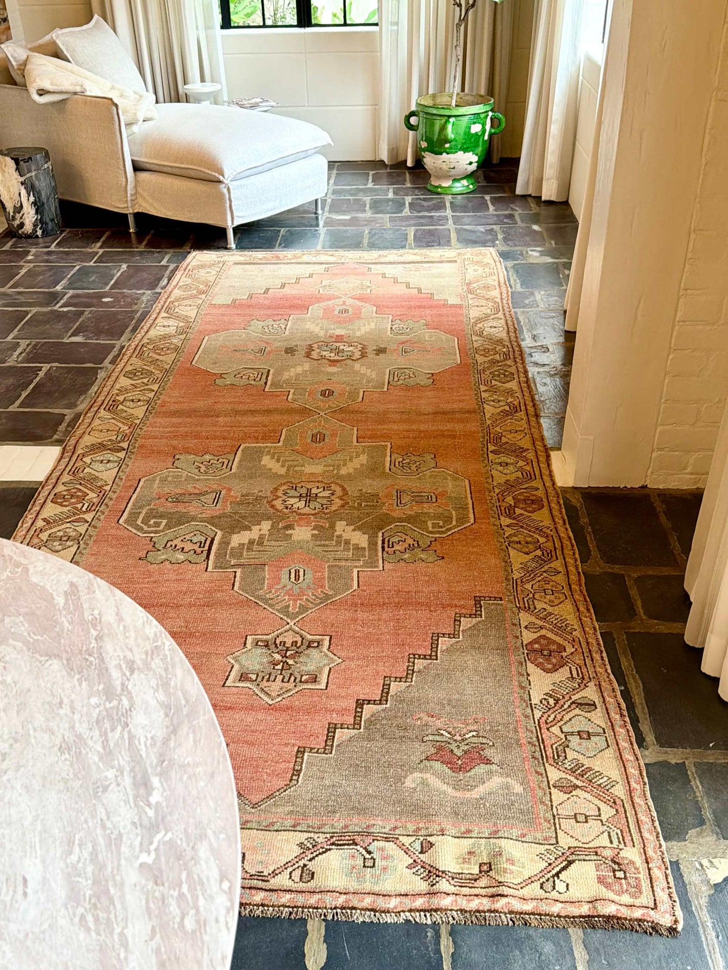 4’11”x11’7” Vintage Oushak Gallery Runner