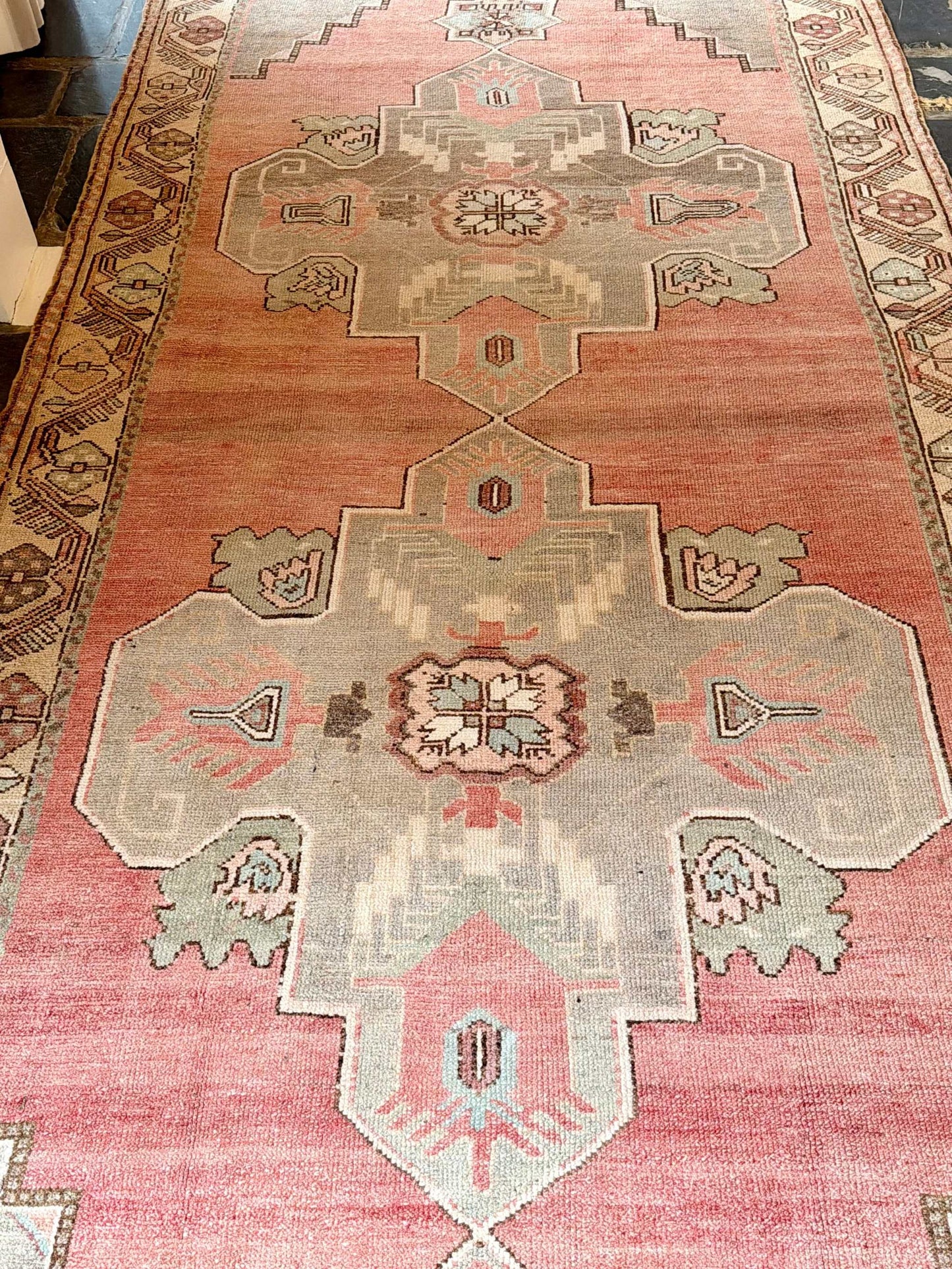 4’11”x11’7” Vintage Oushak Gallery Runner