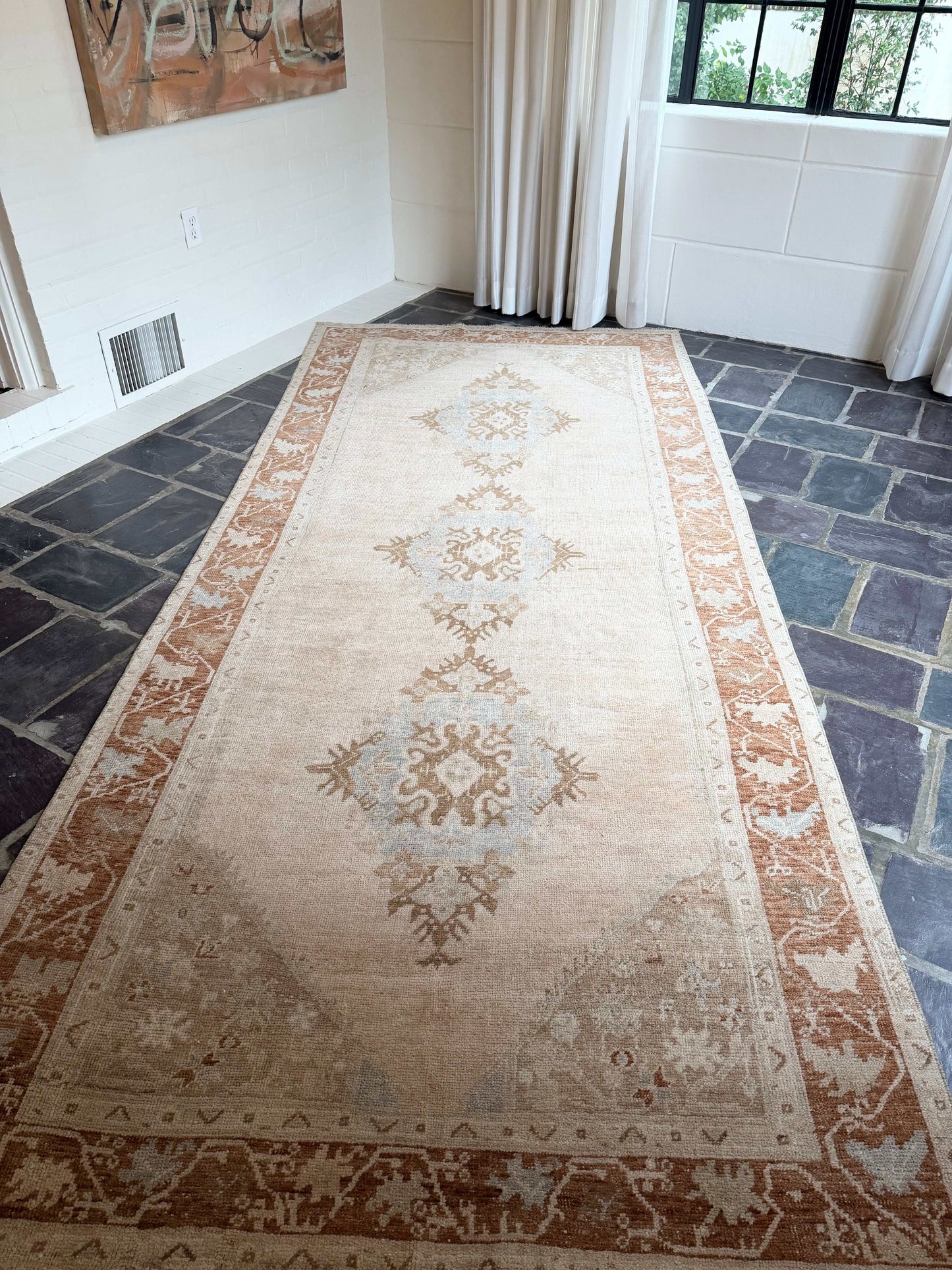 4’9”x10’10” Vintage Oushak Gallery Runner