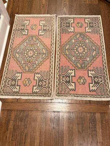 1'8" x 3'5" Small Turkish Rug (1 of 2 matching rugs)