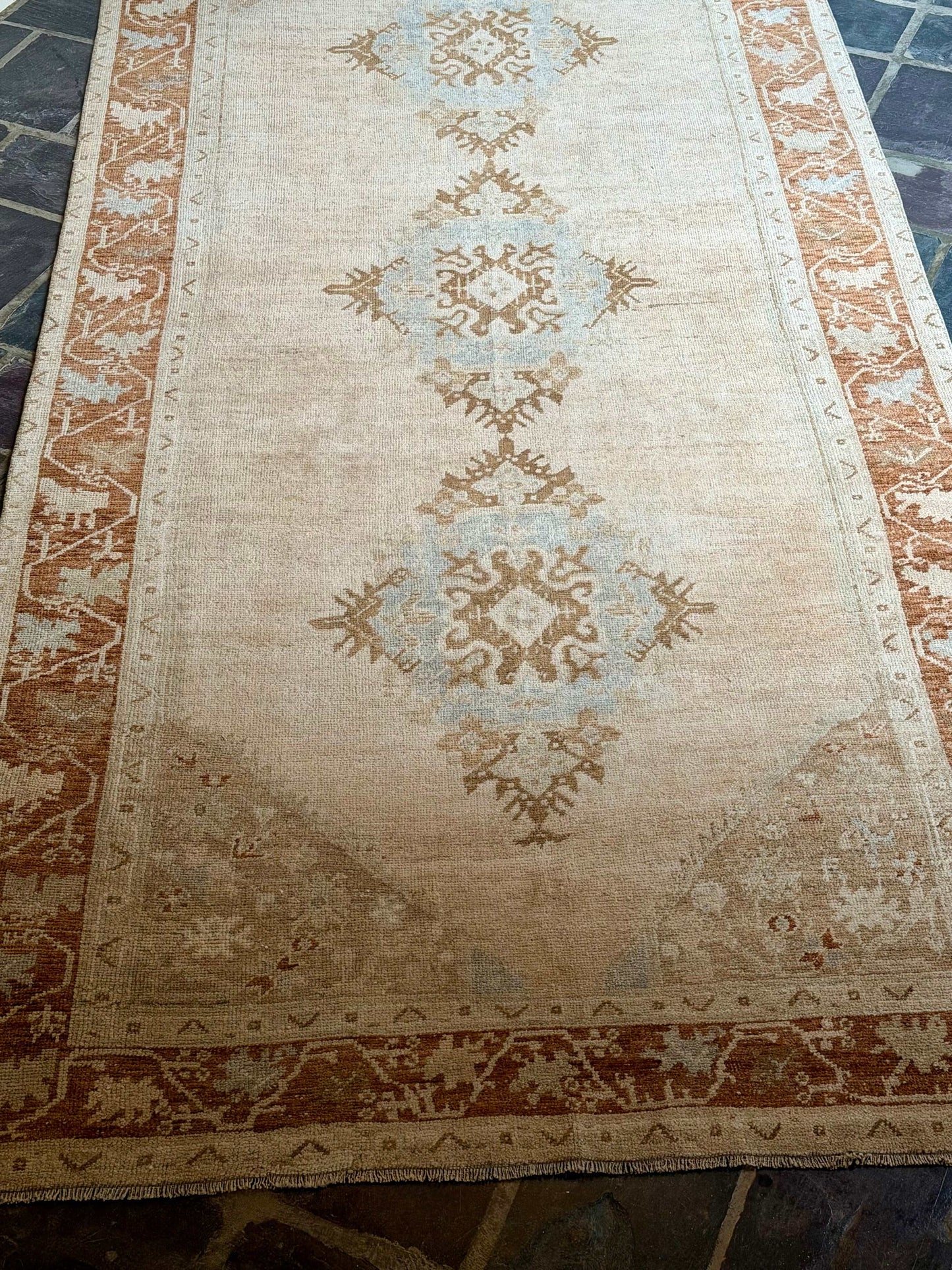4’9”x10’10” Vintage Oushak Gallery Runner