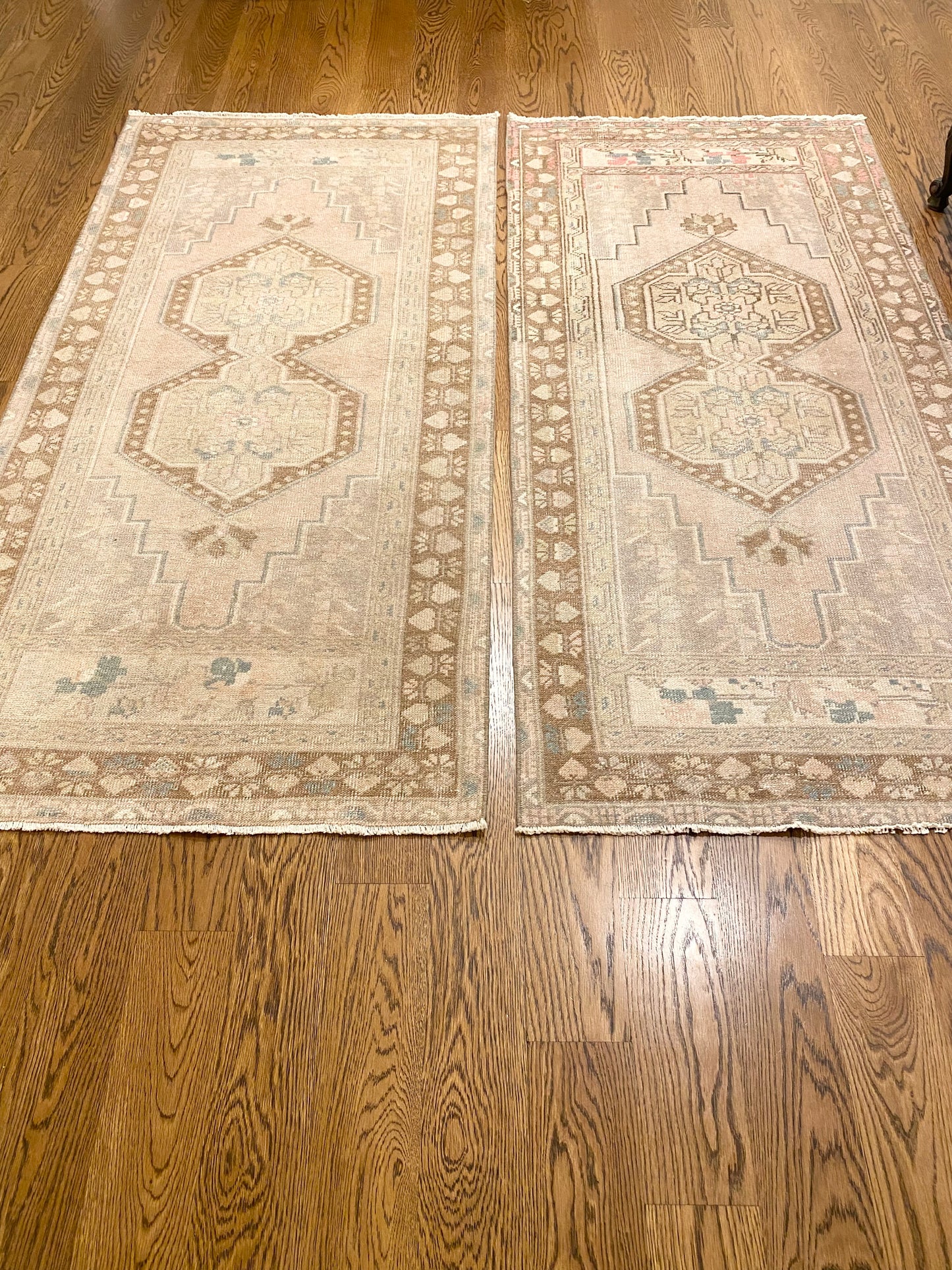 1 of 2 Matching Oushak Area Rugs 2'11" x 6'4"