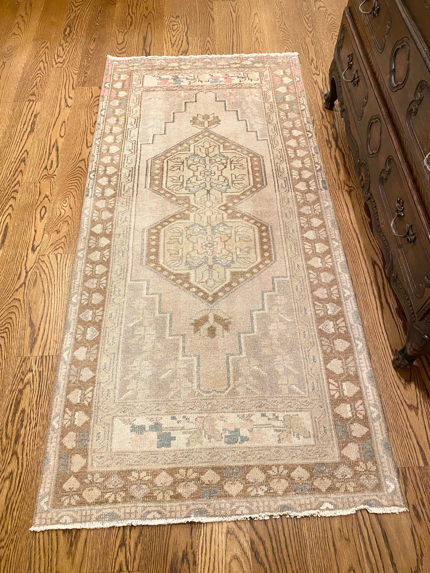 1 of 2 Matching Oushak Area Rugs 2'11" x 6'4"