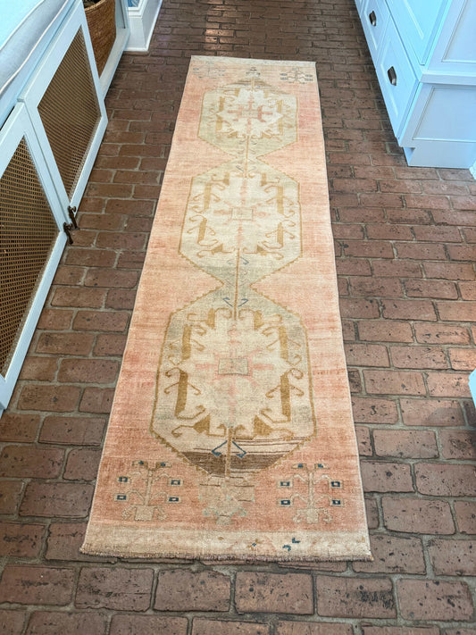 2'6.5" x 9'2" Runner with Rust Background