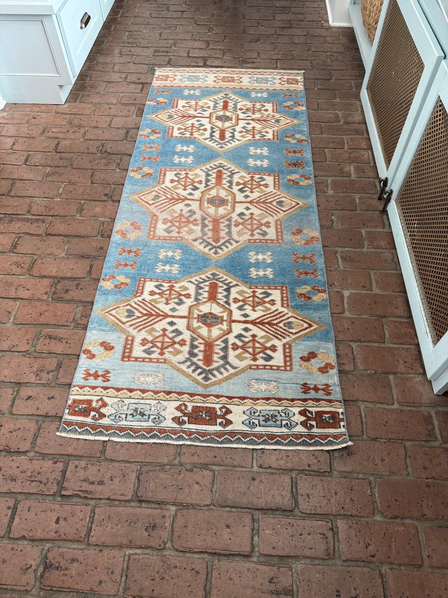 2'8" x 6'1" Runner with Bold Blue