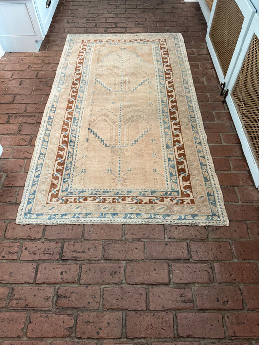 3'8" x 6'6" Area Rug with Blue, Beige, and Browns