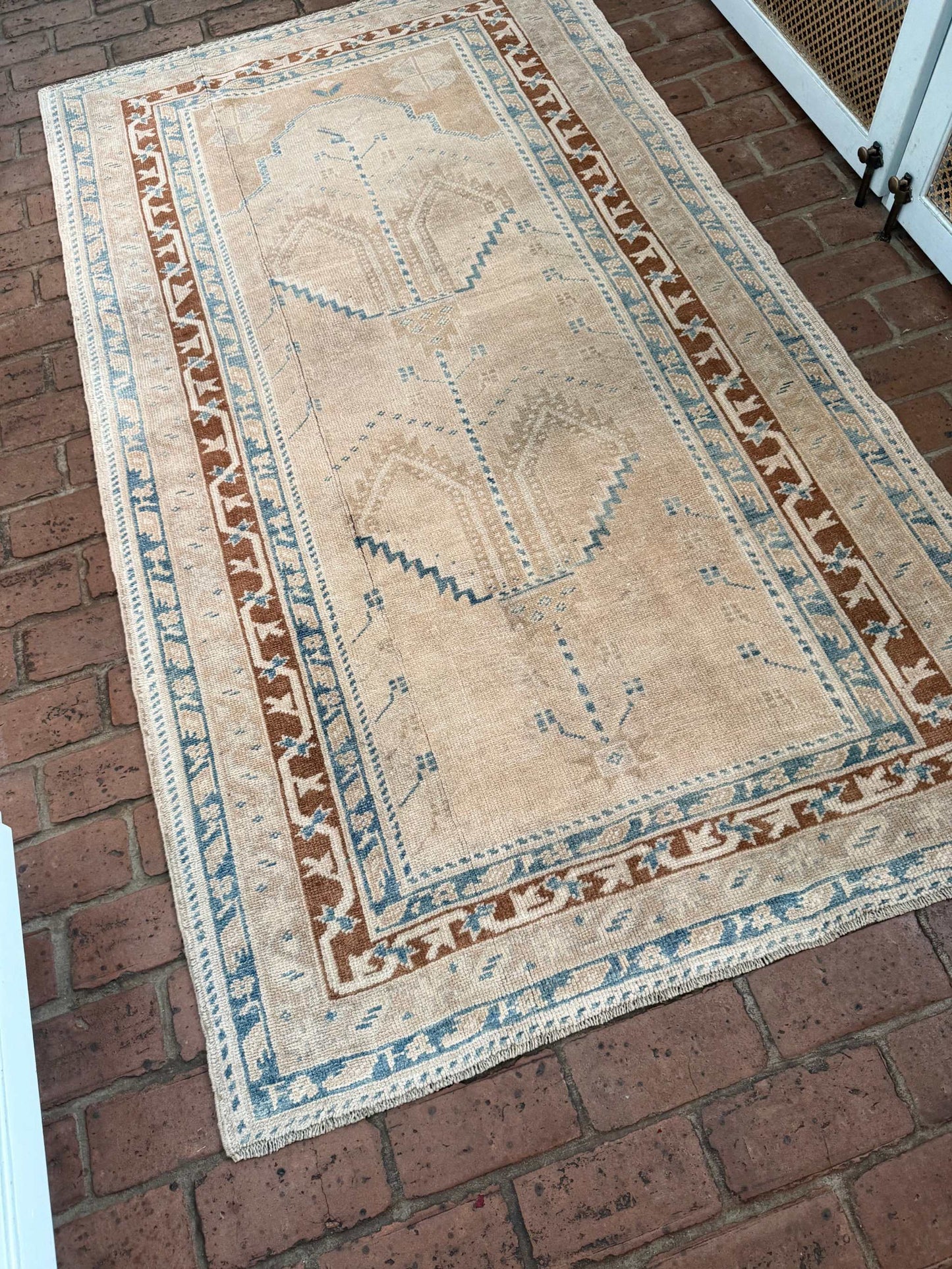 3'8" x 6'6" Area Rug with Blue, Beige, and Browns